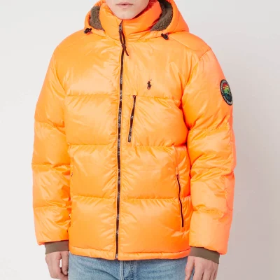 Polo Ralph Lauren Men's Jackson Down Hooded Jacket - Shocking Orange