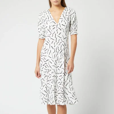 Diane von Furstenberg Women's Jemma Dress - Abstract Lines White