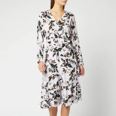 Diane von Furstenberg Women's Elle Dress - Caribean Floral Lavender Fog