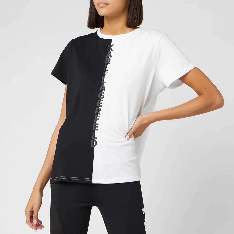 Puma X Karl Lagerfeld Women's Short Sleeve Open Back T-Shirt - Puma Black Image 1