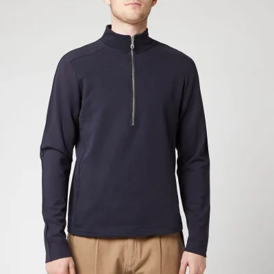 Folk Men's Tech Funnel Half Zip Sweatshirt - Navy