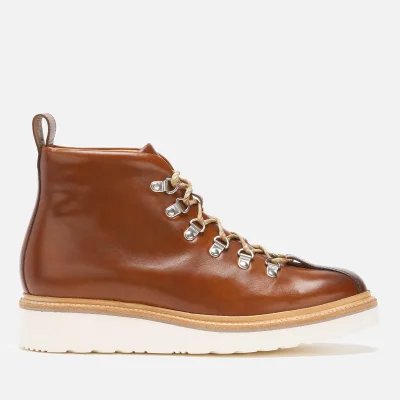 Grenson Men's Bobby Had Painted Leather Hiking Style Boots - Tan