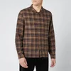 Folk Men's Patch Shirt - Brown Multi Check - Image 1