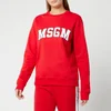 MSGM Women's Large Logo Sweatshirt - Red - Image 1