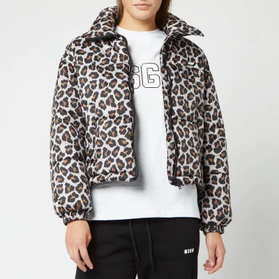 MSGM Women's Leopard Jacket - Beige