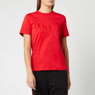 MSGM Women's Basic T-Shirt - Red