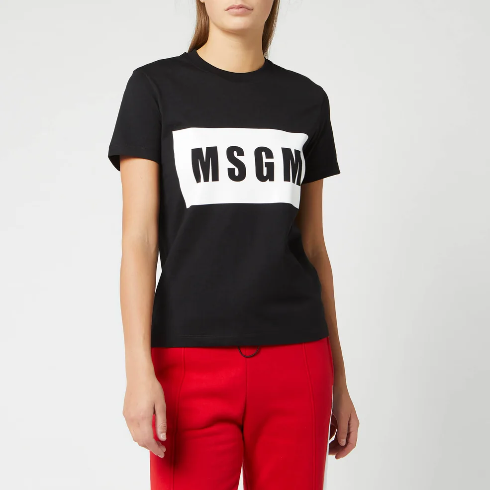 MSGM Women's Logo T-Shirt - Black Image 1