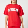 MSGM Women's Large Logo T-Shirt - Red - Image 1