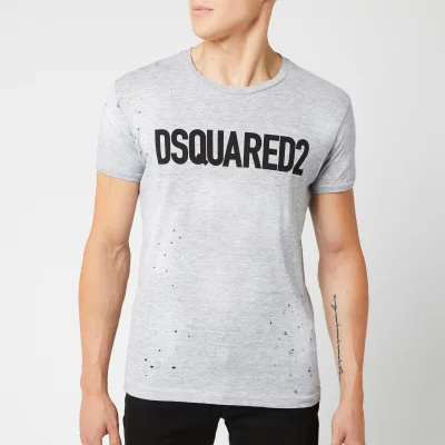 Dsquared2 Men's Logo Paint Splash T-Shirt - Grey Melange
