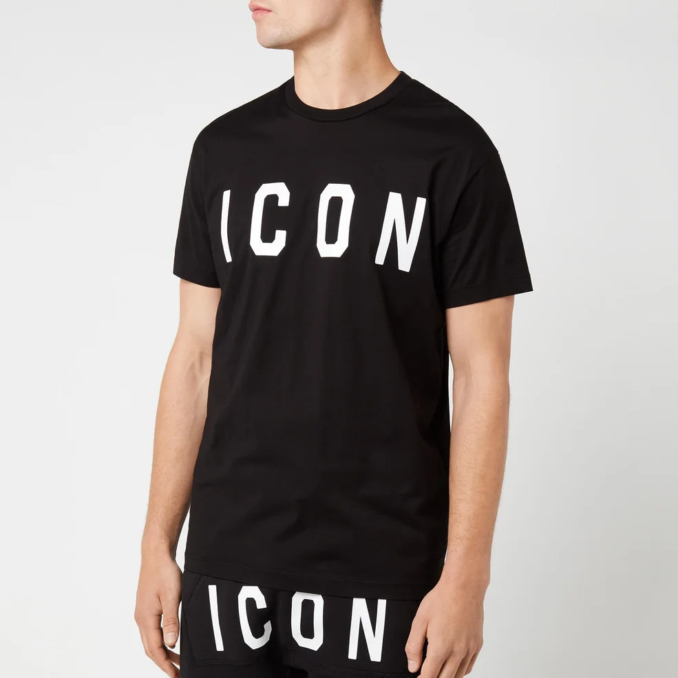Dsquared2 Men's Icon T-Shirt - Black/White Image 1