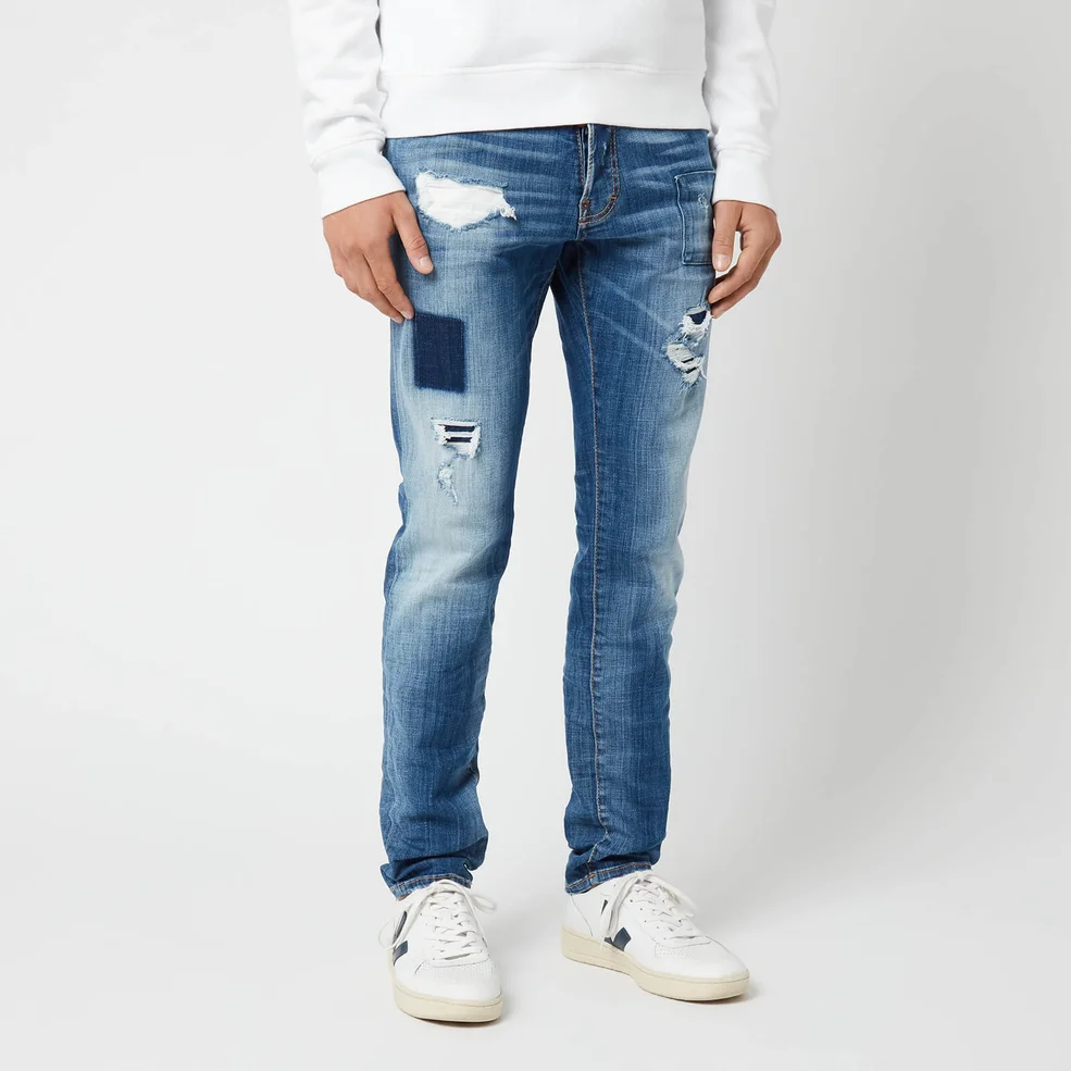 Dsquared2 Men's Distressed Cool Guy Jeans - Blue Image 1