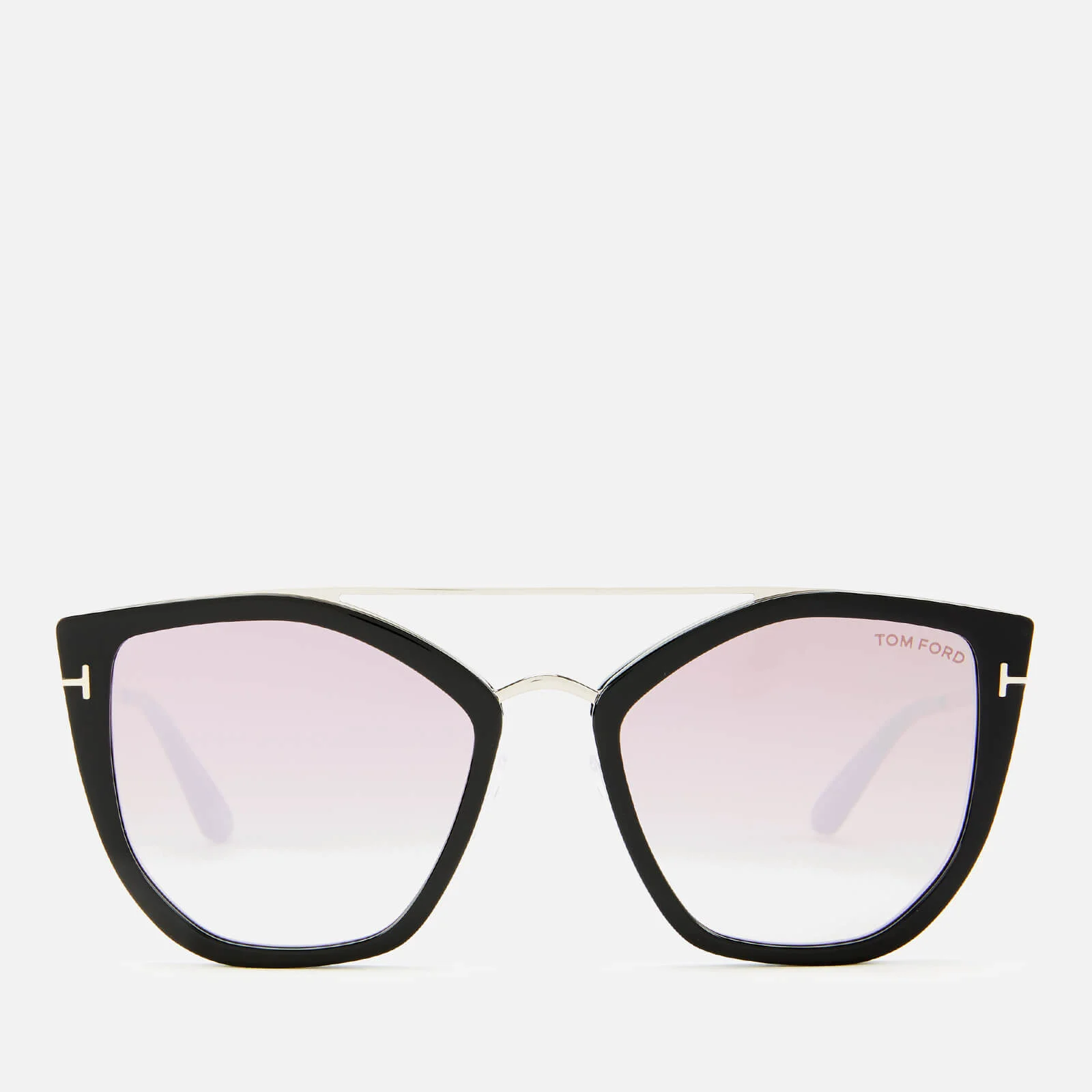 Tom Ford Women's Dahlia Sunglasses - Shiny Black/Gradient or Mirror Violet Image 1