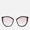 Tom Ford Women's Dahlia Sunglasses - Shiny Black/Gradient or Mirror Violet - Image 1