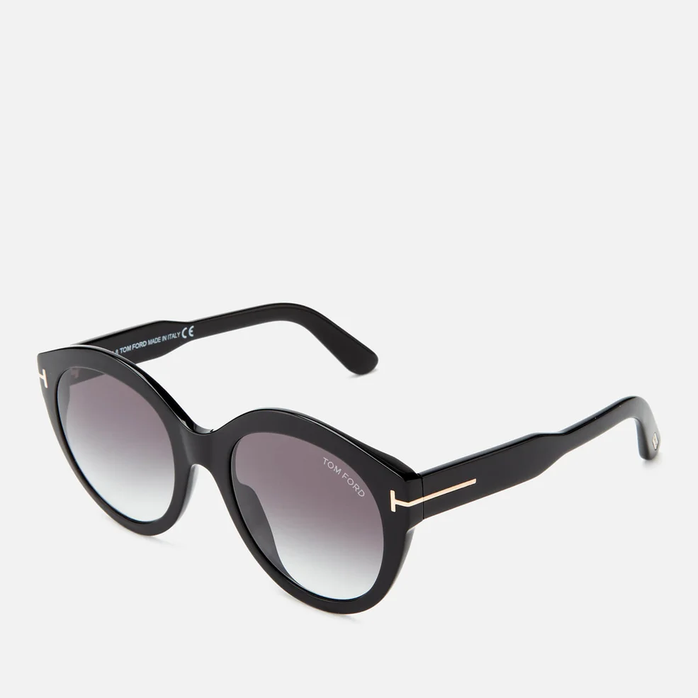 Tom Ford Women's Rosanna Sunglasses - Shiny Black/Gradient Smoke Image 1