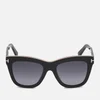Tom Ford Women's Julie Sunglasses - Shiny Black/Smoke Mirror - Image 1
