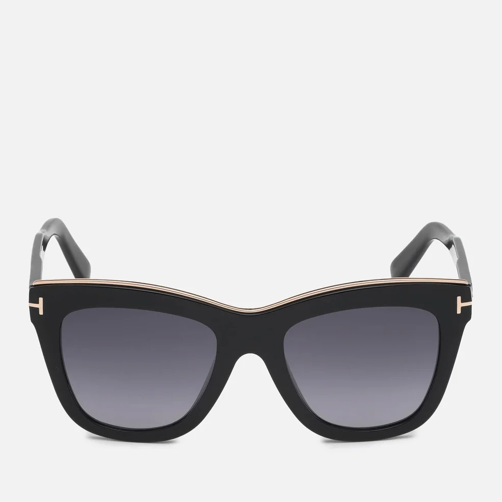 Tom Ford Women's Julie Sunglasses - Shiny Black/Smoke Mirror Image 1