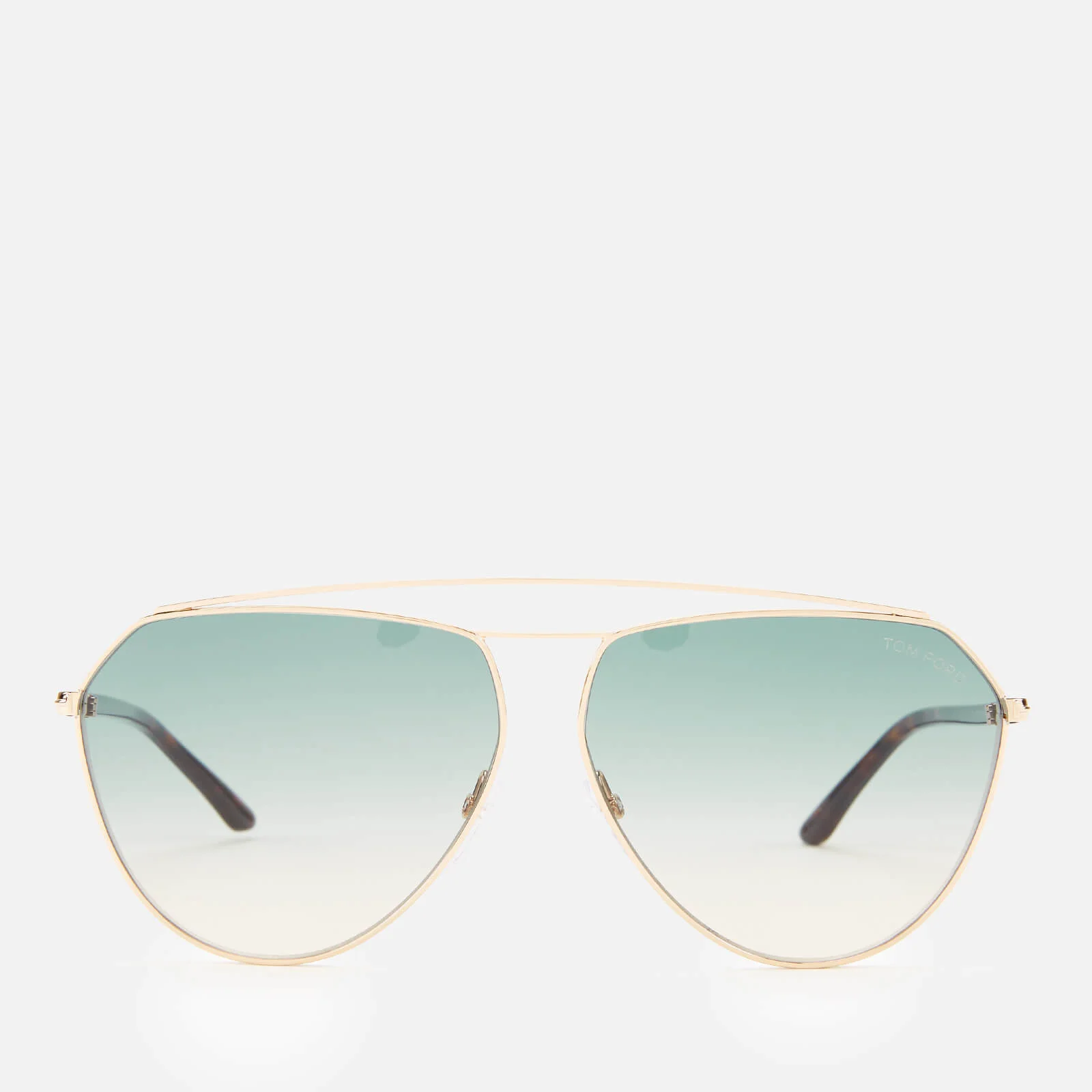 Tom Ford Women's Binx Sunglasses - Shiny Rose Gold/Gradient Green Image 1