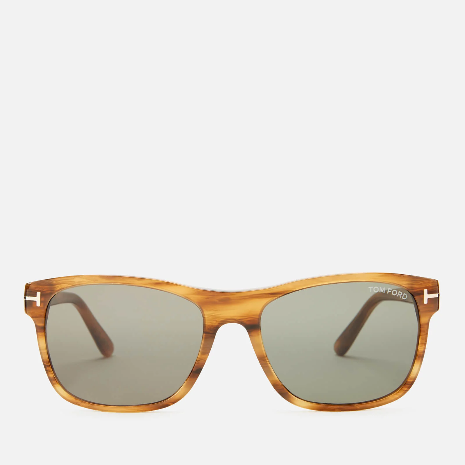 Tom Ford Men's Guilio Sunglasses - Dark Brown/Green Image 1