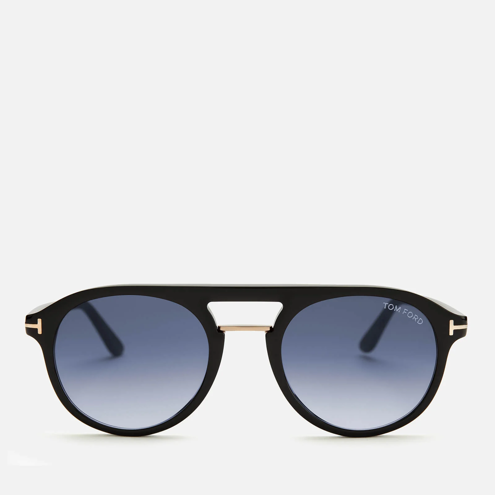 Tom Ford Men's Ivan Sunglasses - Shiny Black/Gradient Blue Image 1