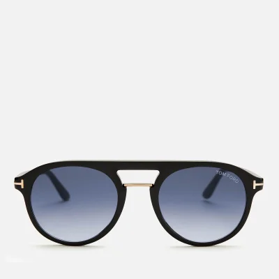 Tom Ford Men's Ivan Sunglasses - Shiny Black/Gradient Blue