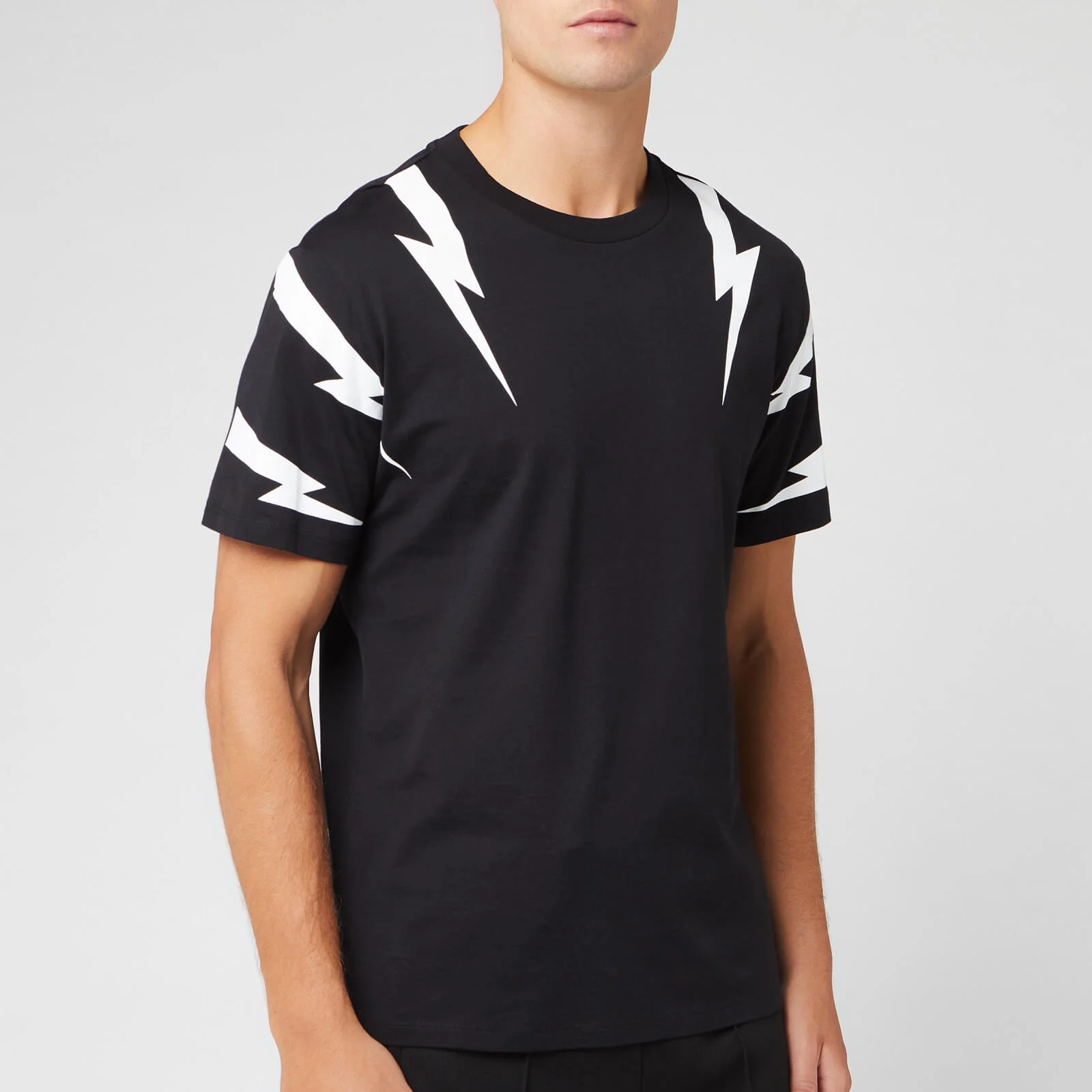 Neil Barrett Men's Tiger Bolt T-Shirt - Black/White Image 1
