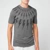 Neil Barrett Men's Fairisle Thunderbolt T-Shirt - Black/Grey - Image 1
