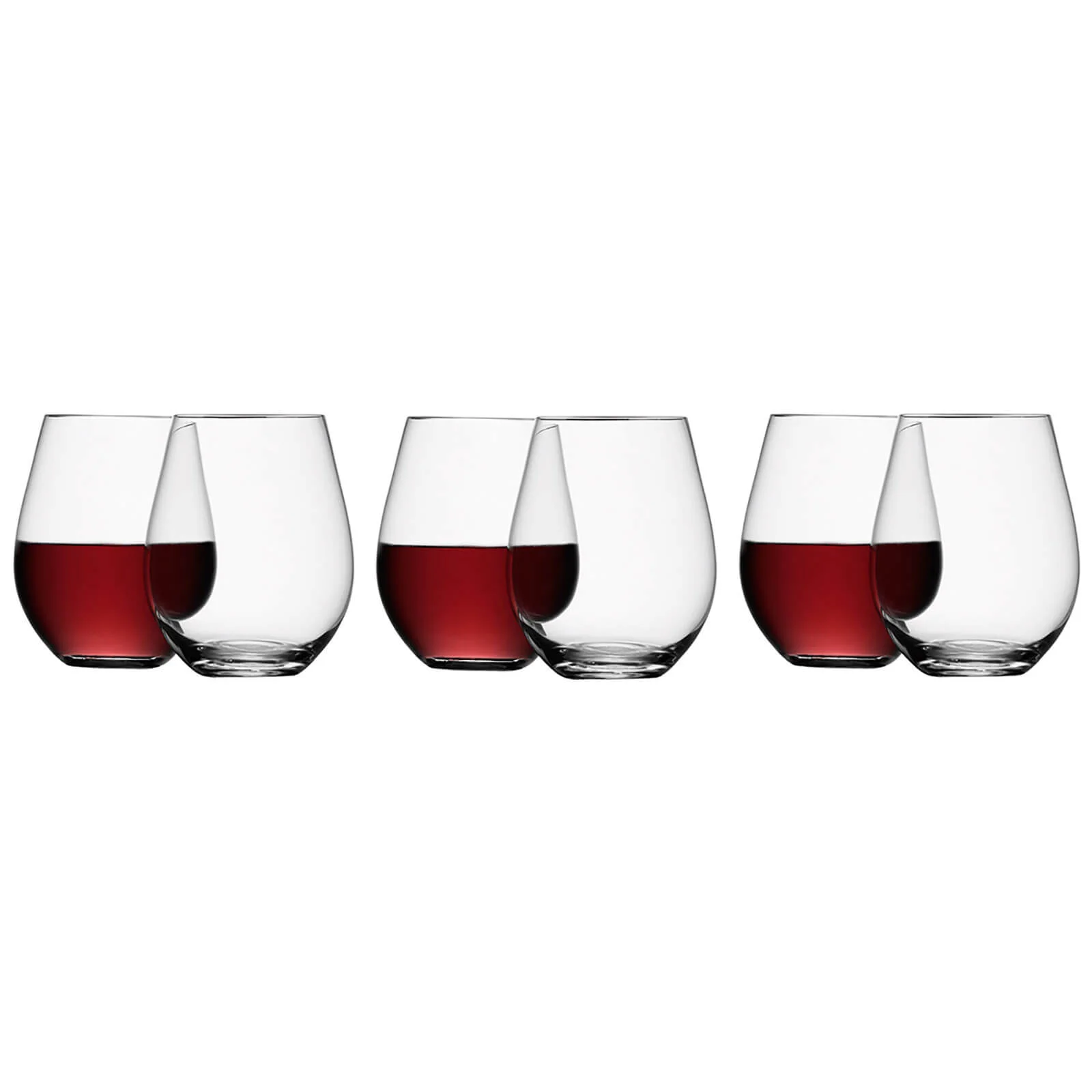 LSA Wine Stemless Red Wine Glasses 530ml - Set of 6 Image 1