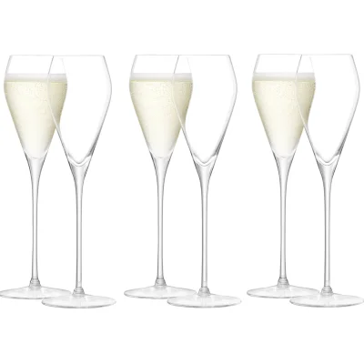 LSA Wine Prosecco Glasses 250ml - Set of 6