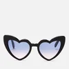 Saint Laurent Women's Loulou Heart Shaped Sunglasses - Black/Violet - Image 1
