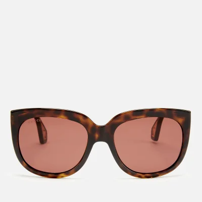 Gucci Women's Injection Visor Sunglasses - Havana/Brown