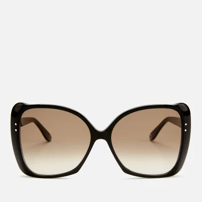 Gucci Women's Butterfly Acetate Sunglasses - Black/Brown