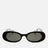 Gucci Women's Oval Frame Acetate Sunglasses - Black/Grey - Image 1