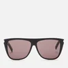 Saint Laurent Men's Square Frame Acetate Sunglasses - Black/Grey - Image 1