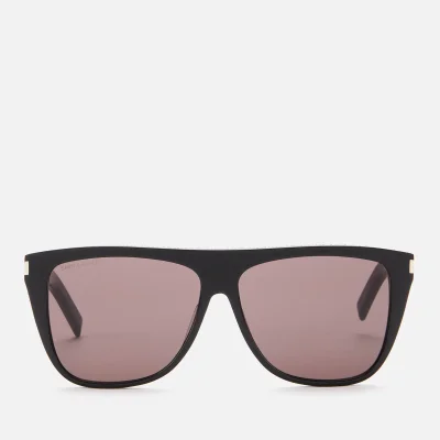 Saint Laurent Men's Square Frame Acetate Sunglasses - Black/Grey