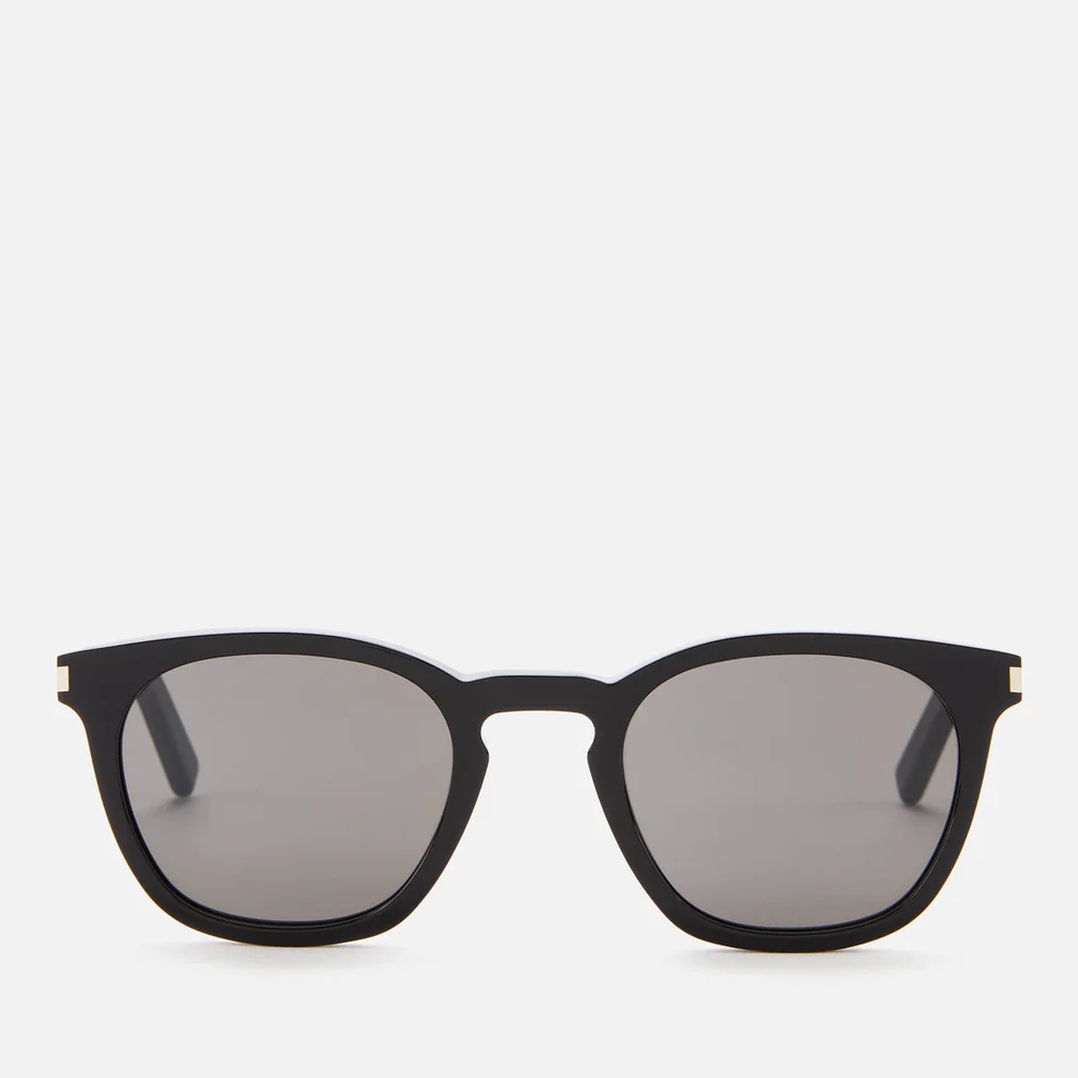 Saint Laurent Men's D-Frame Acetate Sunglasses - Black/Smoke Image 1