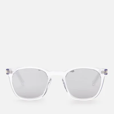 Saint Laurent Men's D-Frame Acetate Sunglasses - Crystal/Silver