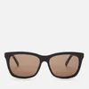 Gucci Men's Rectangle Frame Acetate Sunglasses - Black/Gold/Brown - Image 1