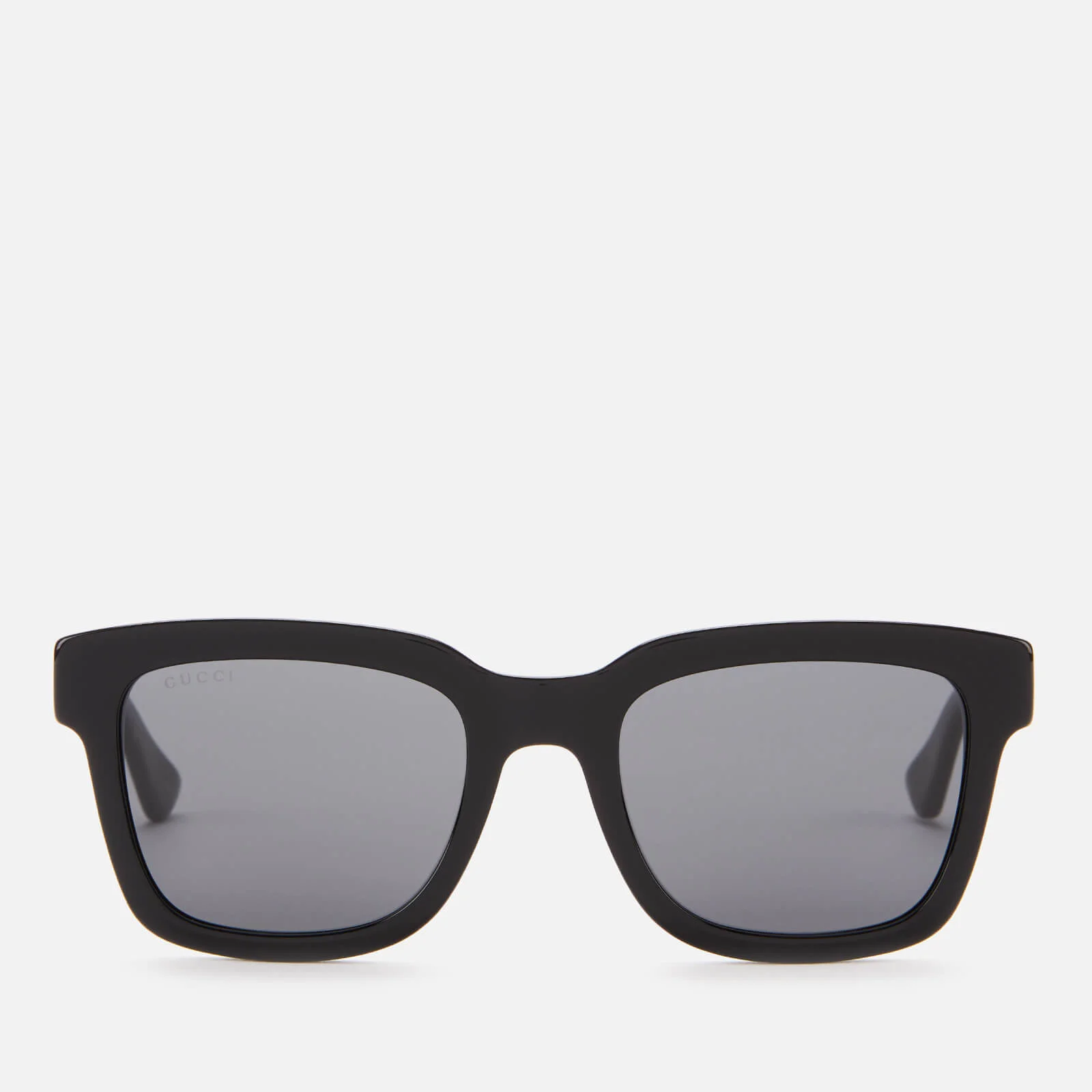 Gucci Men's Square Frame Sunglasses - Black/Smoke Image 1