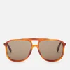 Gucci Men's Aviator Style Tortoiseshell Sunglasses - Havana/Brown - Image 1