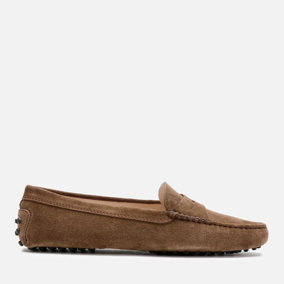 Tod's Women's Suede Gommini Loafers - Brown Image 1