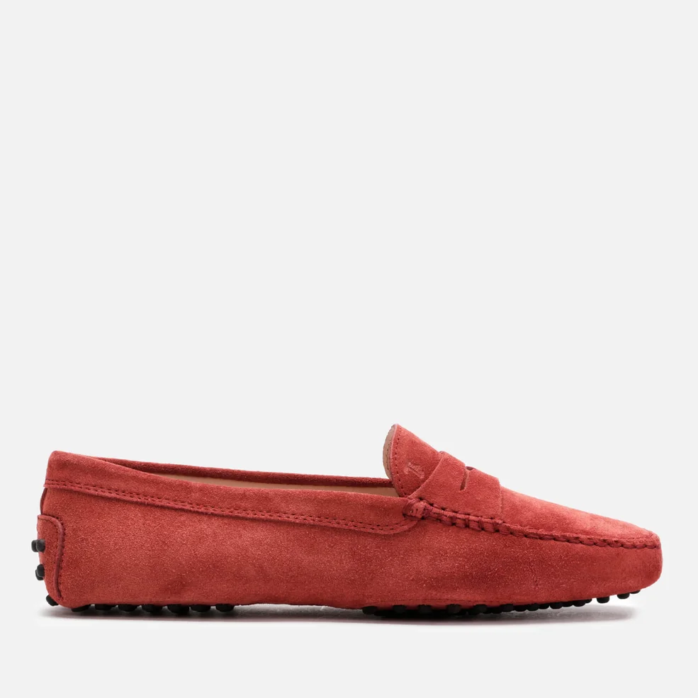 Tod's Women's Suede Gommini Loafers - Red Image 1