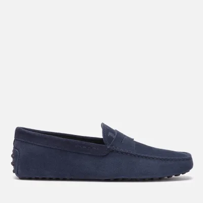 Tod's Men's Suede Simple Gommini Driving Shoes - Blue