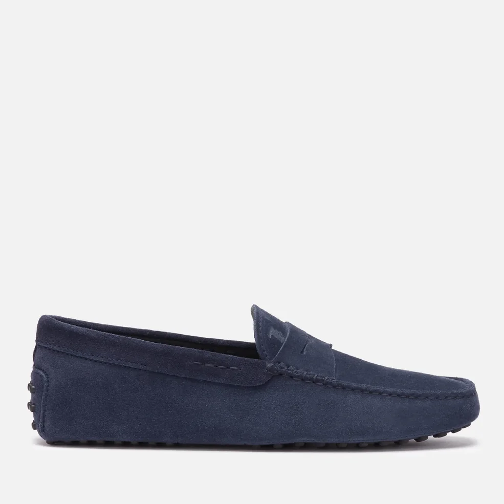 Tod's Men's Suede Simple Gommini Driving Shoes - Blue Image 1