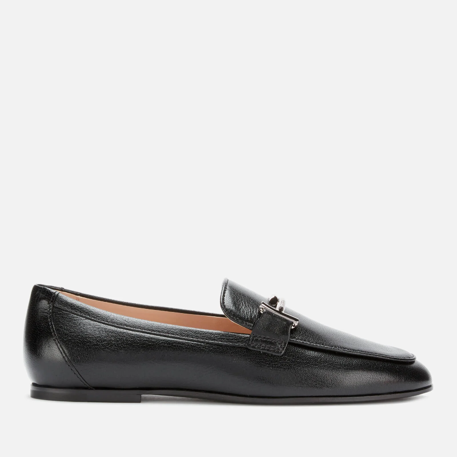Tod's Women's Leather T Logo Slip On Loafers - Black Image 1