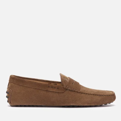 Tod's Men's Suede Simple Gommini Driving Shoes - Tan