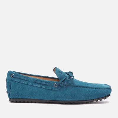 Tod's Men's Suede City Gommino Driving Shoes - Blue