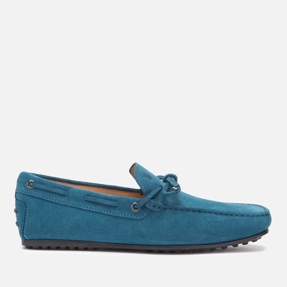 Tod's Men's Suede City Gommino Driving Shoes - Blue Image 1