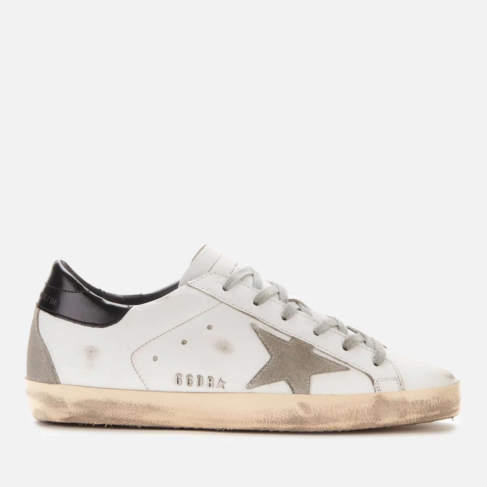 Golden Goose Women's Superstar Leather Trainers - White/Black/Cream/Metal Lettering Image 1