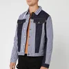 JW Anderson Men's Gingham Patchwork Denim Jacket - Indigo - Image 1