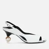 Yuul Yie Women's Vera Sling Back Heeled Sandals - White/Silver/Black - Image 1